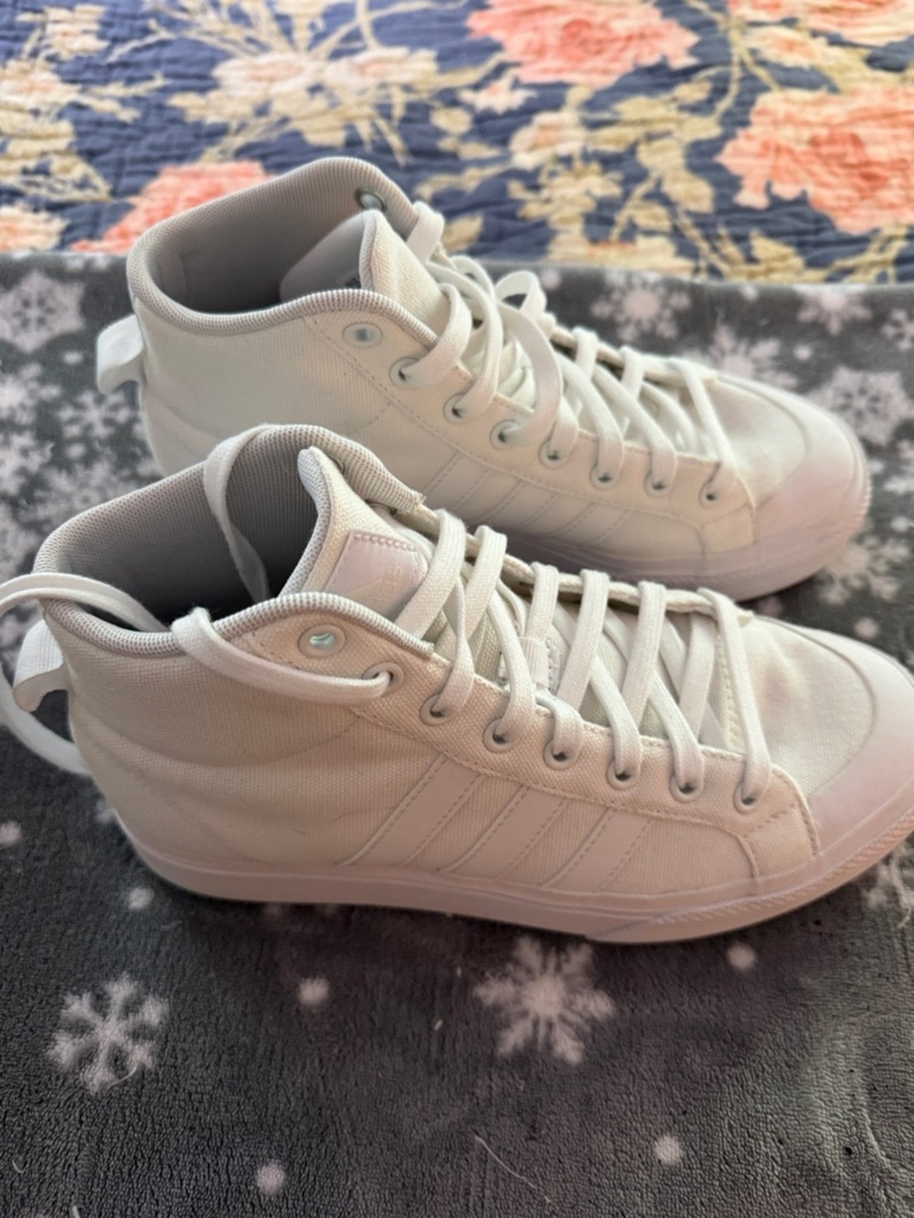 adidas Women's High-Top Sneakers in Off-White/Cream